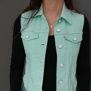 Aqua Levi's Jean Vest